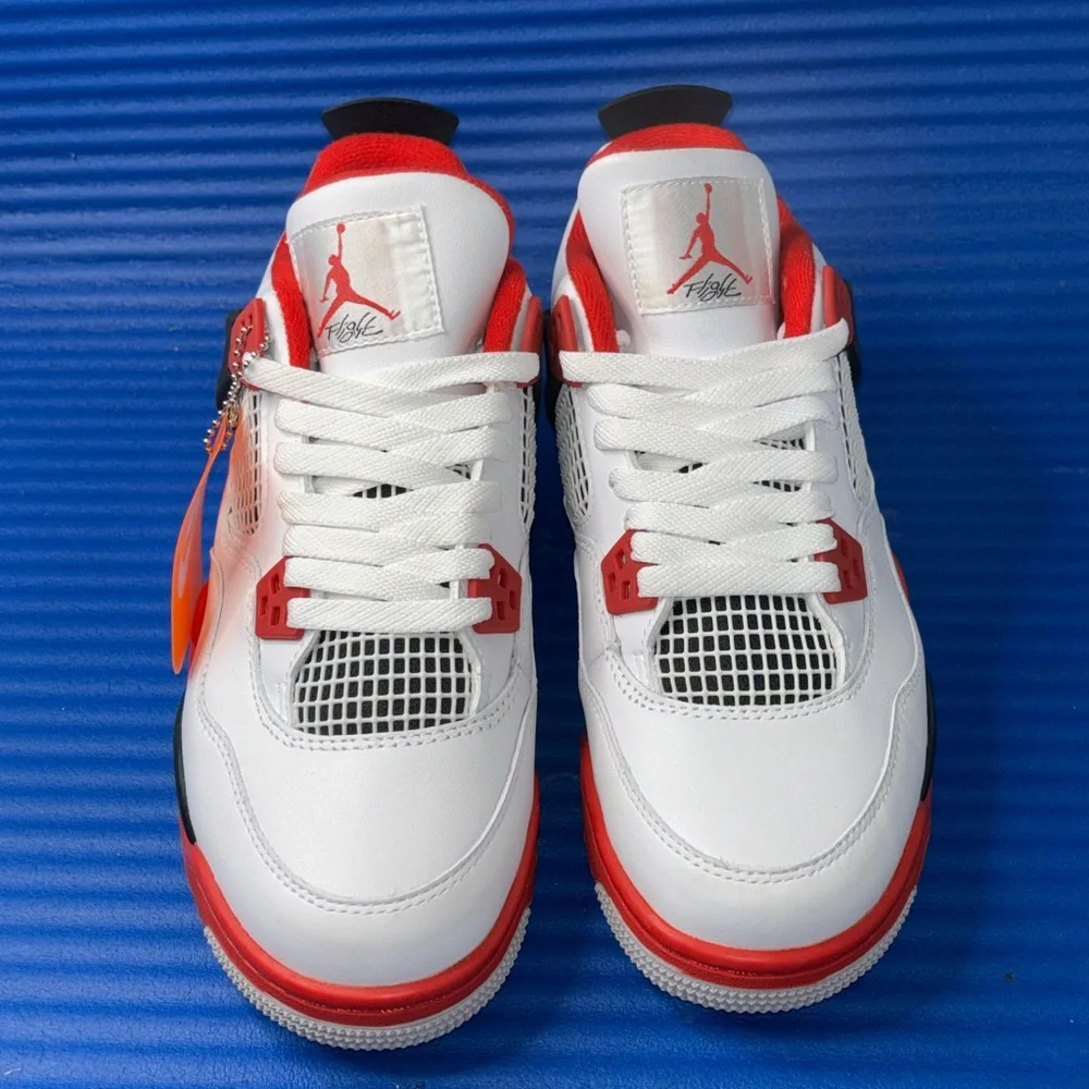 Size 6.5- Men’s Nike Air Jordan 4 Retro Fire Red (2020) DC7770-160 Women’s 8 NEW - Picture 4 of 10